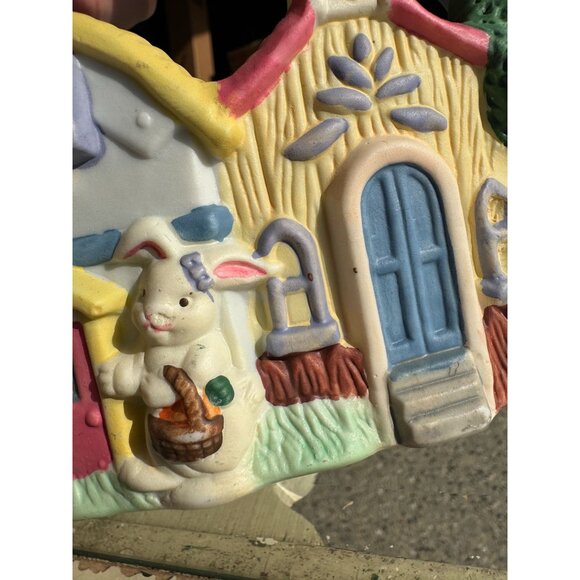 Vintage 1995 Porcelain Easter Basket with Eggs and Bunny - Picture 3 of 14